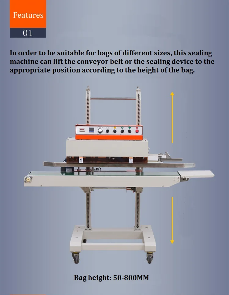 Qlf1680 Factory Supply Vertical Continuous Band Pouch Sealing Machine
