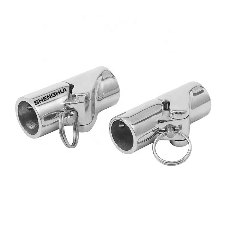 316 Stainless Steel Boat Marine Yacht Handrail Tube Connector Clamp Bimini Swivel Joint