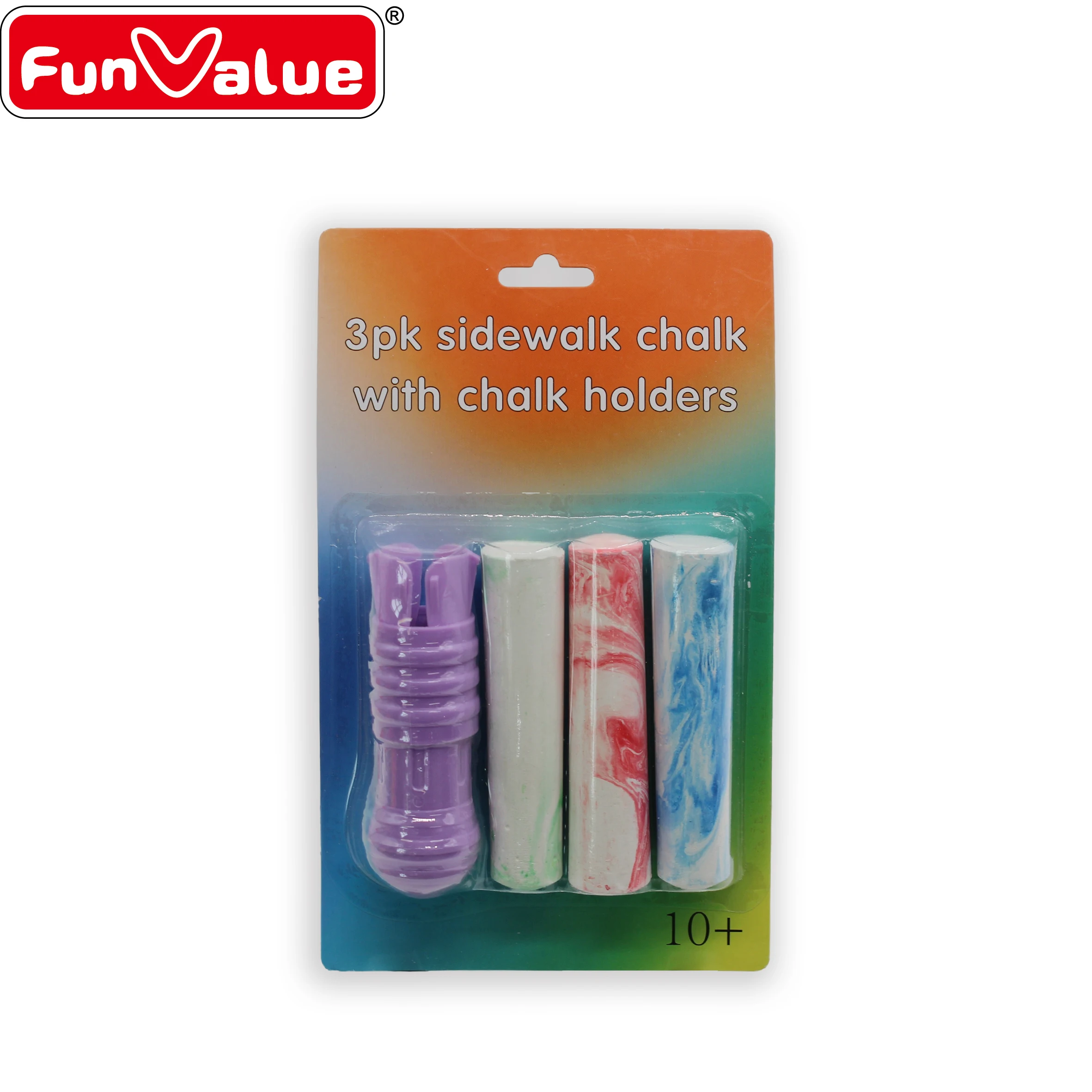 Фабрика аудита 3 шт. Мел с держателем нетоксичный моющийся тротуарный мел