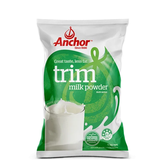 Anchor Trim Milk Powder 1kg Sachet Manufacturers New Zealand Instant