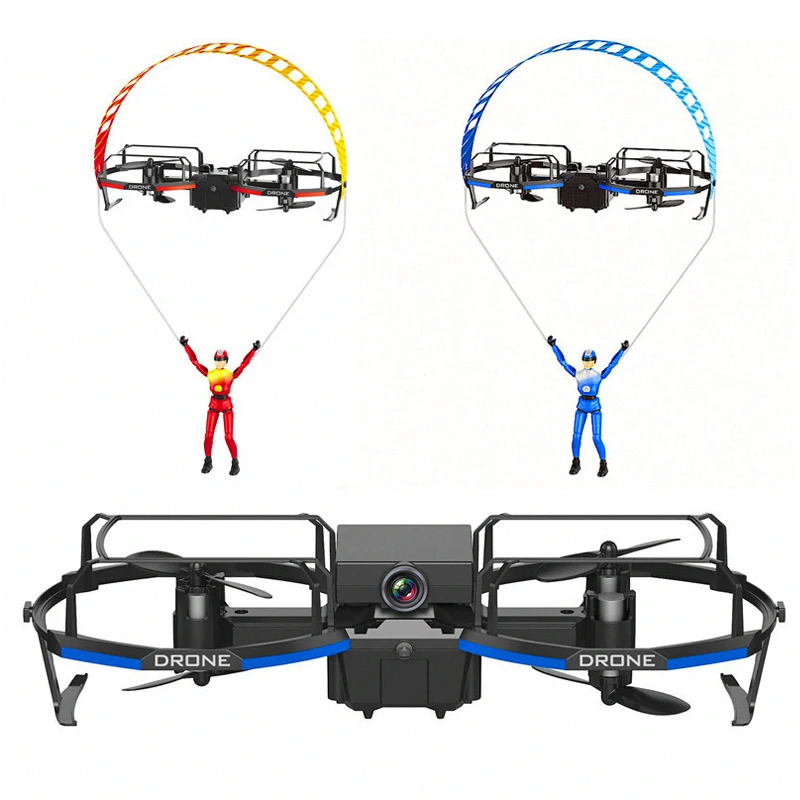 2in1 2.4G Remote Control Parachute Flying Toys Mini Rc Quadcopter Drone Kit