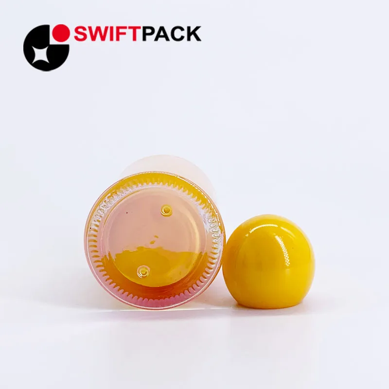 光沢のあるオレンジ色の香水瓶100ml丸型ボトル丸型ボール