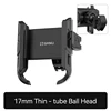 Testa a sfera nera F1 da 17 mm sottile