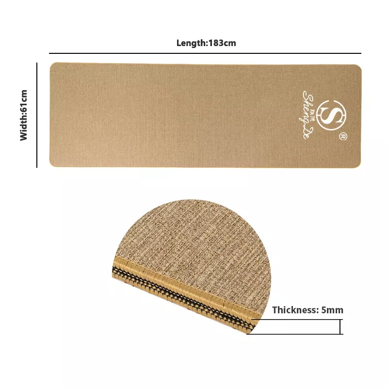 Wholesale Custom Logo Jute And Natural Rubber Yoga Mat