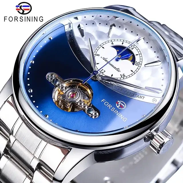FORSINING Tourbillon Orologio Meccanico Automatico Impermeabile