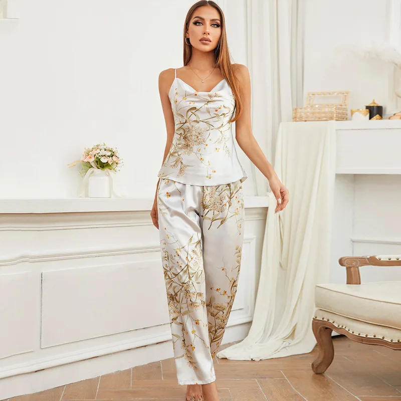 Neuheiten Pyjama Sexys Nachtwäsche Satin Pyjamas Damen Erotische Nachtwäsche Pama Sets Für Frauen Seide Pamas636_voghion.com