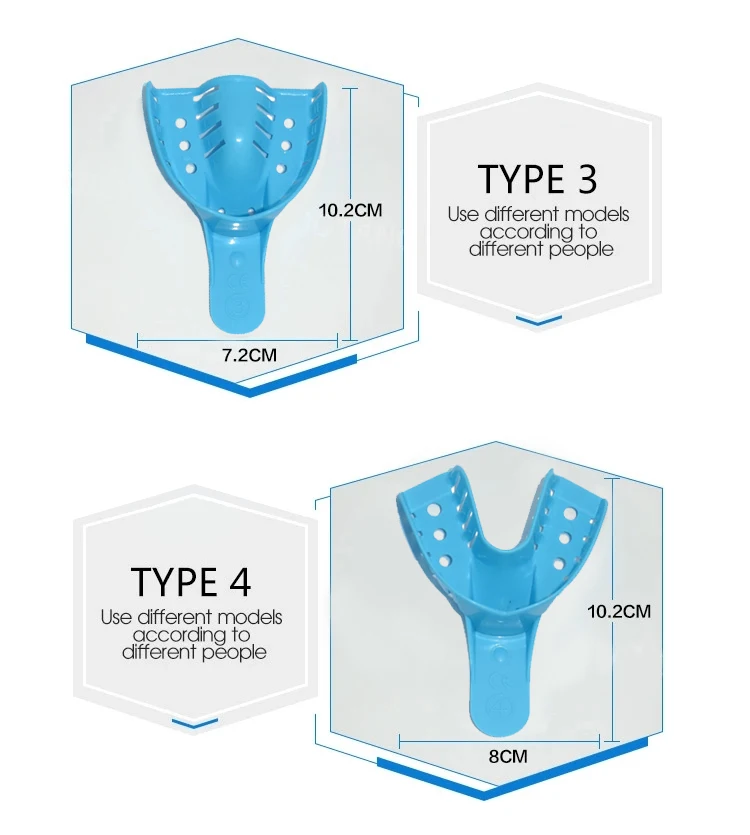 Dental Instruments Disposable Thermoplastic Dental Implant White Tray