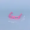 Pink, hollow glasses.