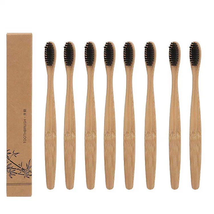 OEM 100% биоразлагаемая бамбуковая зубная щетка без бисфенола