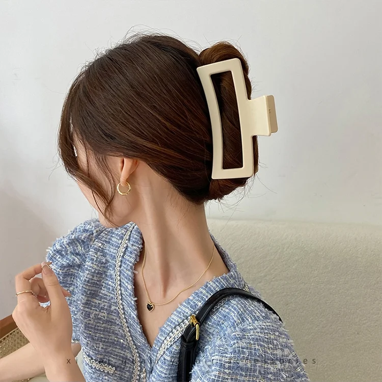 Fashion 13cm Square Plastic Large Hair Clips Clamp Jaw Clips For Thick Hair  Women Xl Hair Claw Clips - Buy Large Hair Claw Clips,Square Large Hair Claw,Xl  Hair Claw Clips For Women