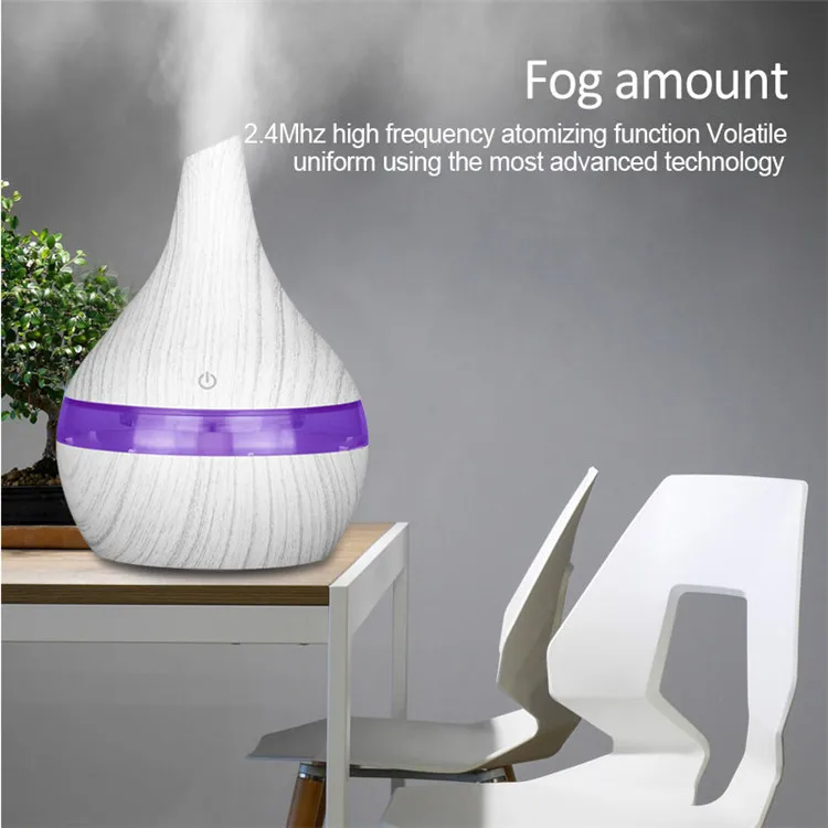 300ml Mini Humidifier Essential Oil Diffuser Aromatherapy Electric Wood Ultrasonic Air Diffuser Cool Mist Maker Air Humidifier