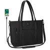 Relavel Hot Selling Large Waterproof USB Laptop Tote Bag for Women Handbags