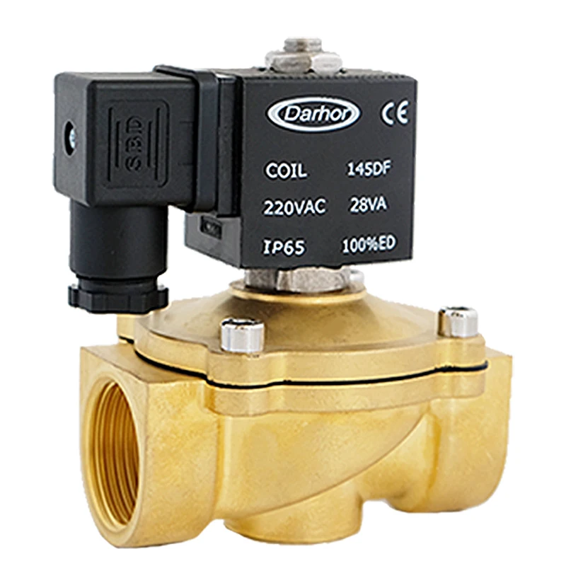 DARHOR 12VDC 24VDC Direct Acting Diaphragm Normally Close Solenoid Valve