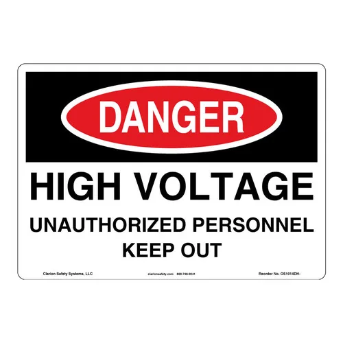 Electrical Safety Signs and Symbol High Voltage Hazard Danger Metal Signs