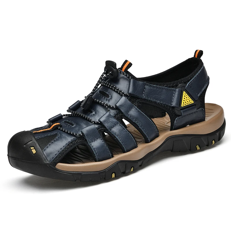 Video's over Wat is Zomer Heren Sandalen Leer Strand Schoenen Casual Heren Schoenen Mode Slippers Groothandel