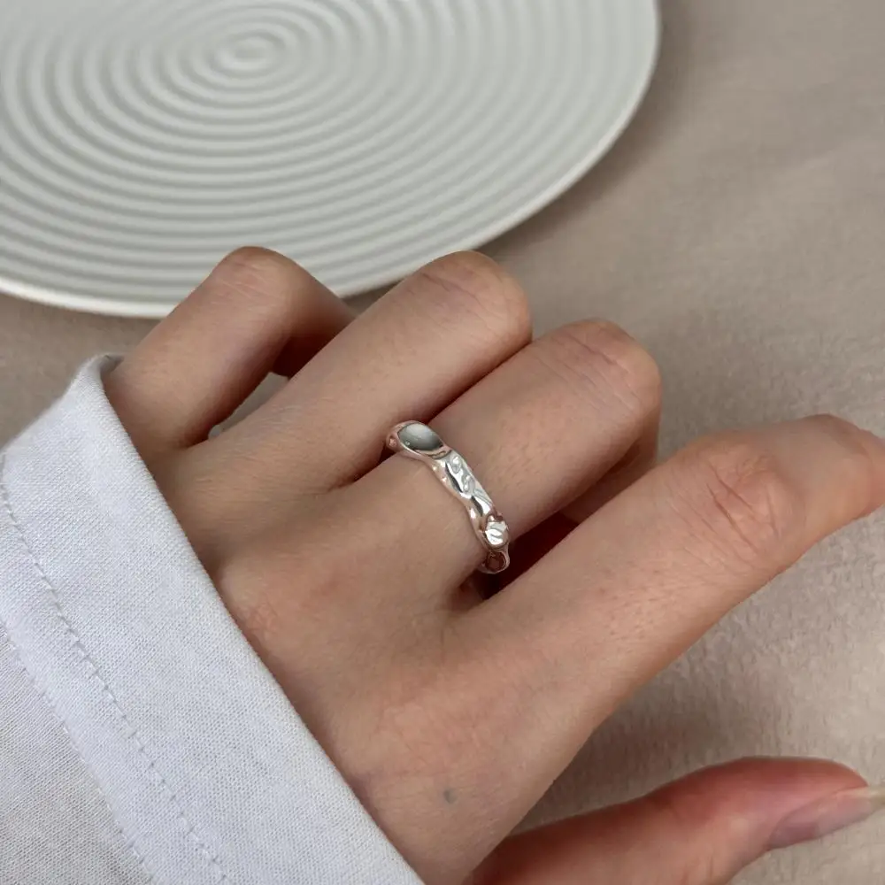 KAKODIY High End Irregular Open Adjustable Engagement Ring 925 Sterling Silver Women's Wedding Ring detail 1