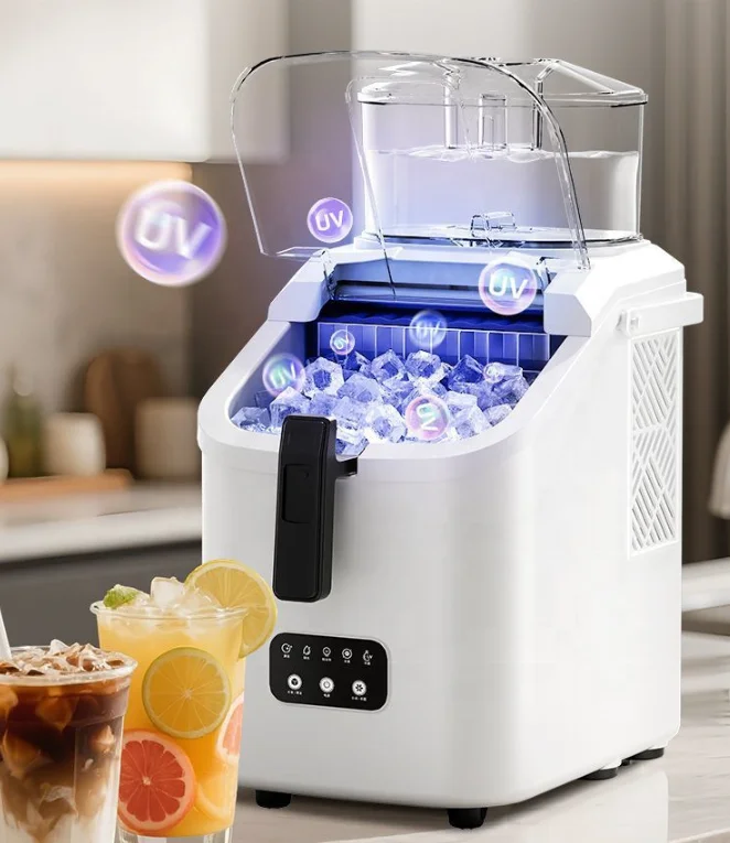 Long-lasting Heat Preservation Large Caliber Water Filling Port Removable Ice Basket Ice Maker Easy to Operate Ice Maker 6