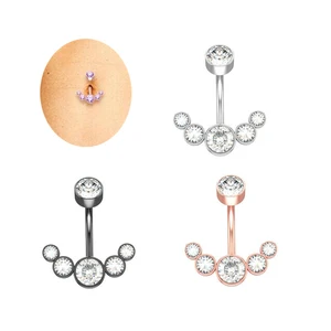 Cluster Belly Button Rings Surgical Steel Belly Piercing Jewelry Fashion Women Navel Ring Sex Body Jewelry Wholesale