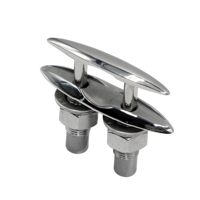 Boat Accessories Mooring Retractable Cleat Neat Cleats Cast G316 Stainless Steel 125mm