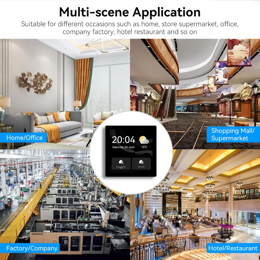 2022 New Arrival 4 Inch Touch Screen Display Smart Home Zigbee System ...
