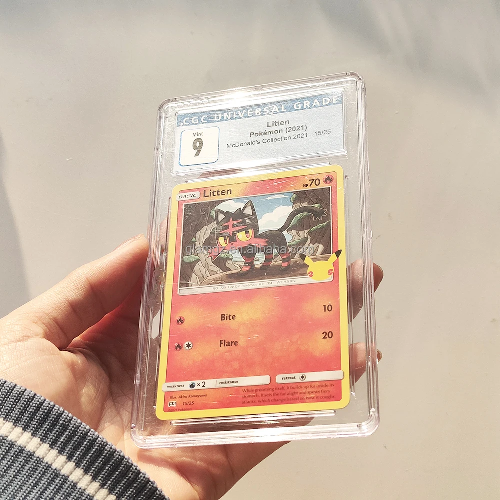 Plastic Display Card Case Sports Baseball Football Basketball Trading Collecting Graded Card Slabs for Poke Mon Card Holder
