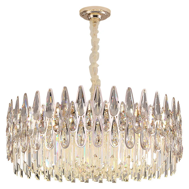 Hotel Ring Luxury Design Nordic Crystal Chandeliers Deiling Led Light for Home Morden Pendant Lights Chandelier