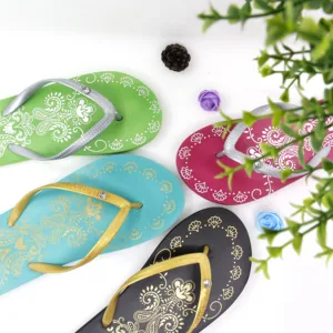 Elegant Women's EVA Beach Wedding Flip-Flops with Diamond EVA Insole for Bride's Dancing on Special Occasions for Summer Spring