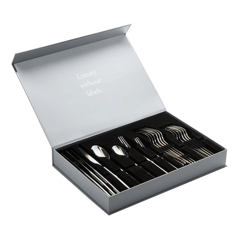 Custom Paper Cardboard Empty Spoon Cutlery Set Packaging Box for Cutlery Set