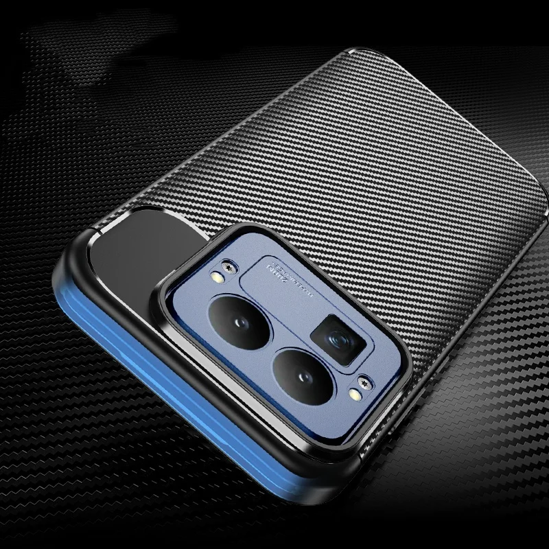 product laudtec premium phone case tpu carbon fiber luxury fiber texture anti shock protective mobile phone cover for realme gt8 pro-3