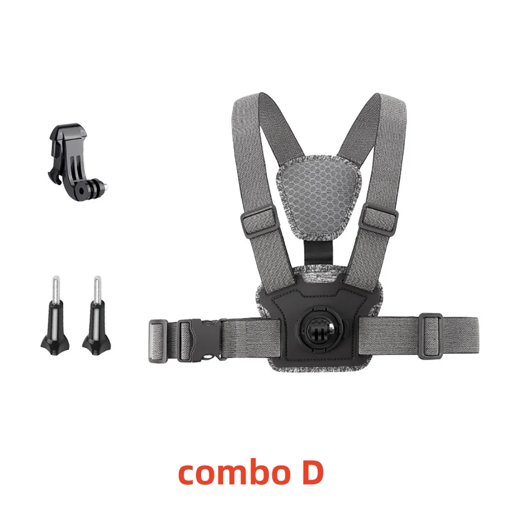 Accessories Kit For Insta360 X5/X4/X3/GO 3/Go 3S/ace Pro 2/RS/Gopro Hero 13 12 11/DJI OSMO ACTION 5 Pro 4 3 Quick Release Head Mount+Backpack Clip+Chest Strap+Wristband Body Holder | Philippines