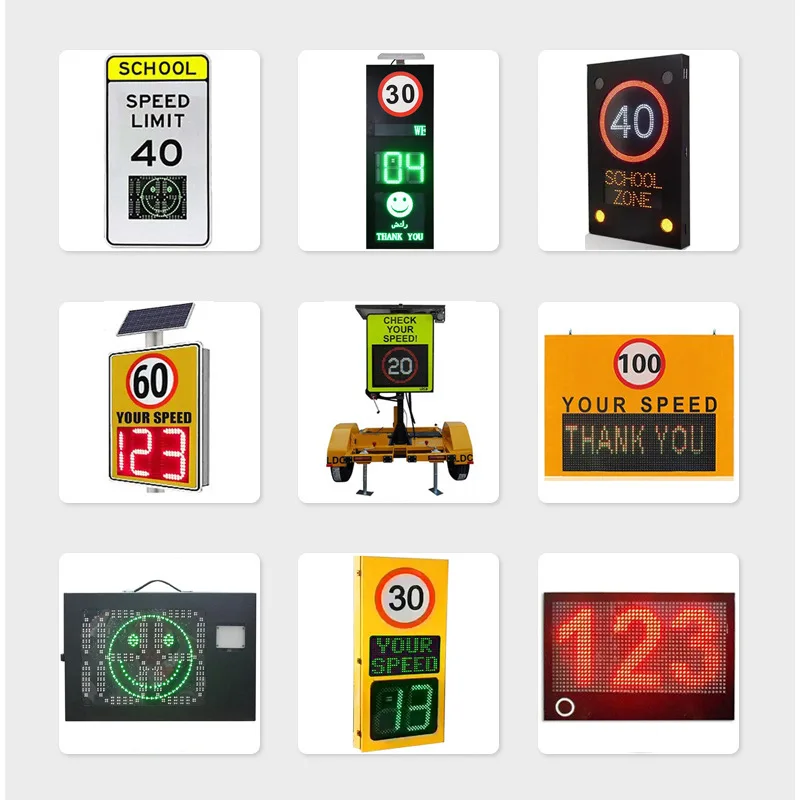 Polic Speed Limit Measuring Solar Radar Enforcement Aluminum Blank Traffic Signs for Traffic in the USA