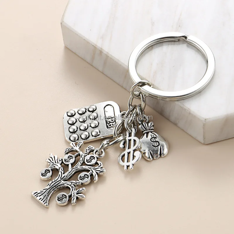 Hot Sales 100 Dollar Usd Model Keychain Money Tree Purse For Souvenir