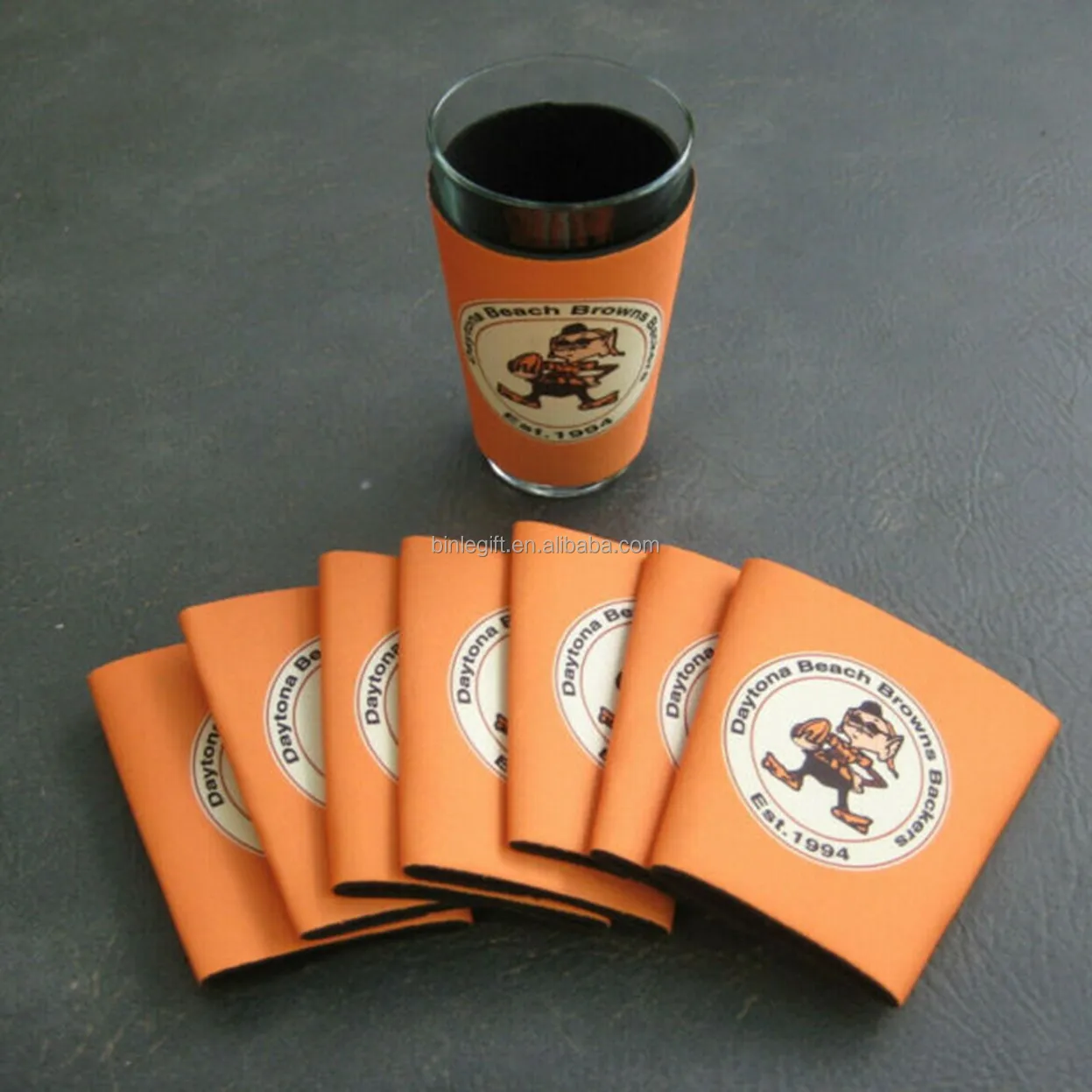 Factory Custom Reusable Schooner Glass Cooler Coolies Pint Glass Sleeve