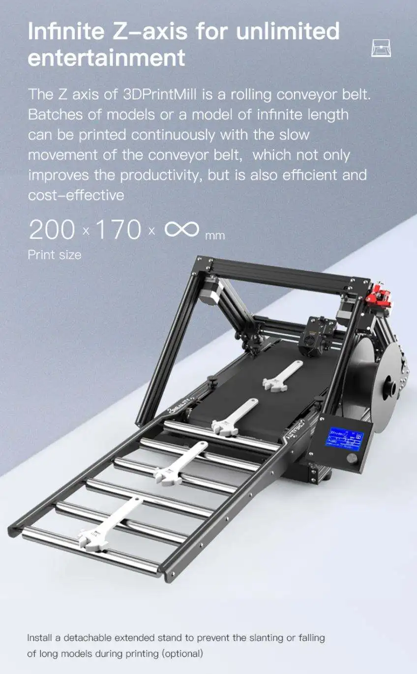 Creality CR-30 3DPrintMill - Infinite-Z Belt 3D Printer for