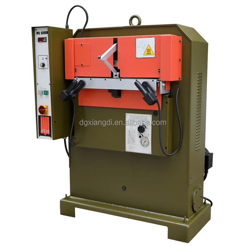 Used Atom PL1250 Hydraulic Embossing Press Machines for Leather Gloves Embossing