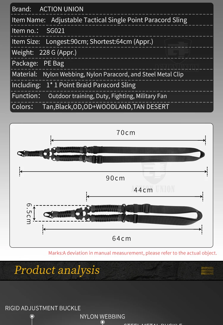 4-In-1 Tactical Sling, Tactical Belt, Multi-Functional Single & Dual - Foto 2