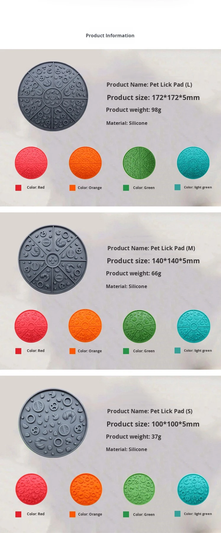 Pizza-Shaped Silicone Slow Feeder Mat Non-Slip Pet Bowl & Feeder Anti-Choking Anti-Choking Product manufacture