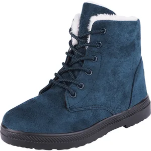 Fashion Women Boots Warm Snow Boots Women Ankle Boots Flock Winter Shoes Woman