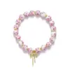 Pink Porcelain Bow Bracelet