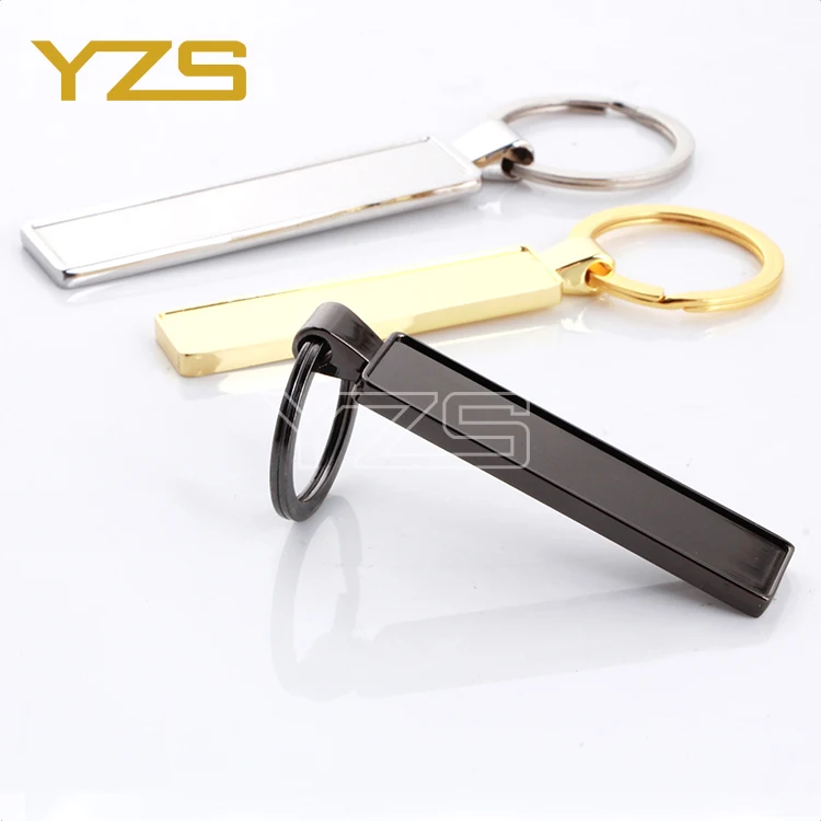 Hot Selling Rectangular Blank Brand Licence Number Plate Auto 3d Metal Keychain Car Model Keychains