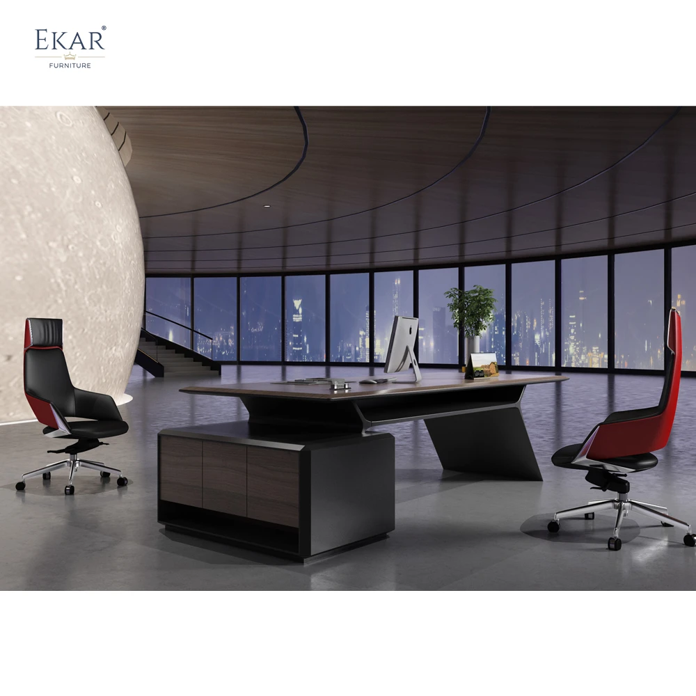 Premium Italian Leather Office Chair - Seamless Design with Reinforced Aluminum Alloy Base