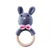 Little gray rabbit rattle bell