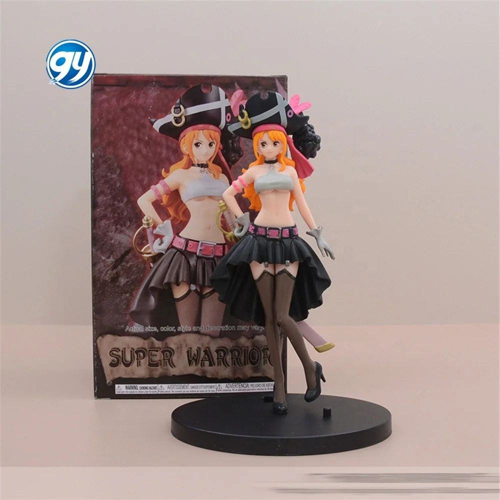 19CM Anime One Pieced Nami Black Clothes Action Figure