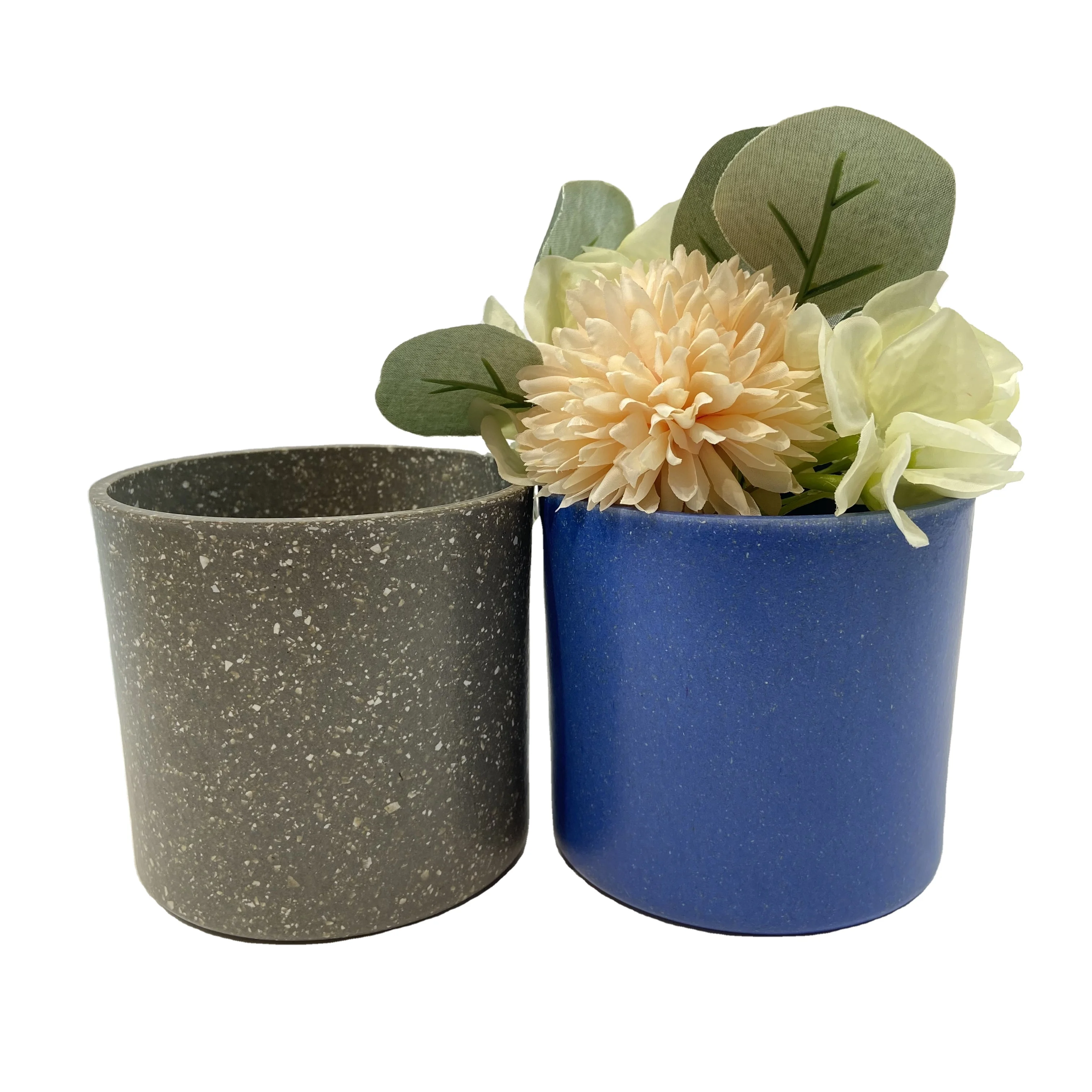 biodegradable desktop bamboo fiber flowerpots customized plant