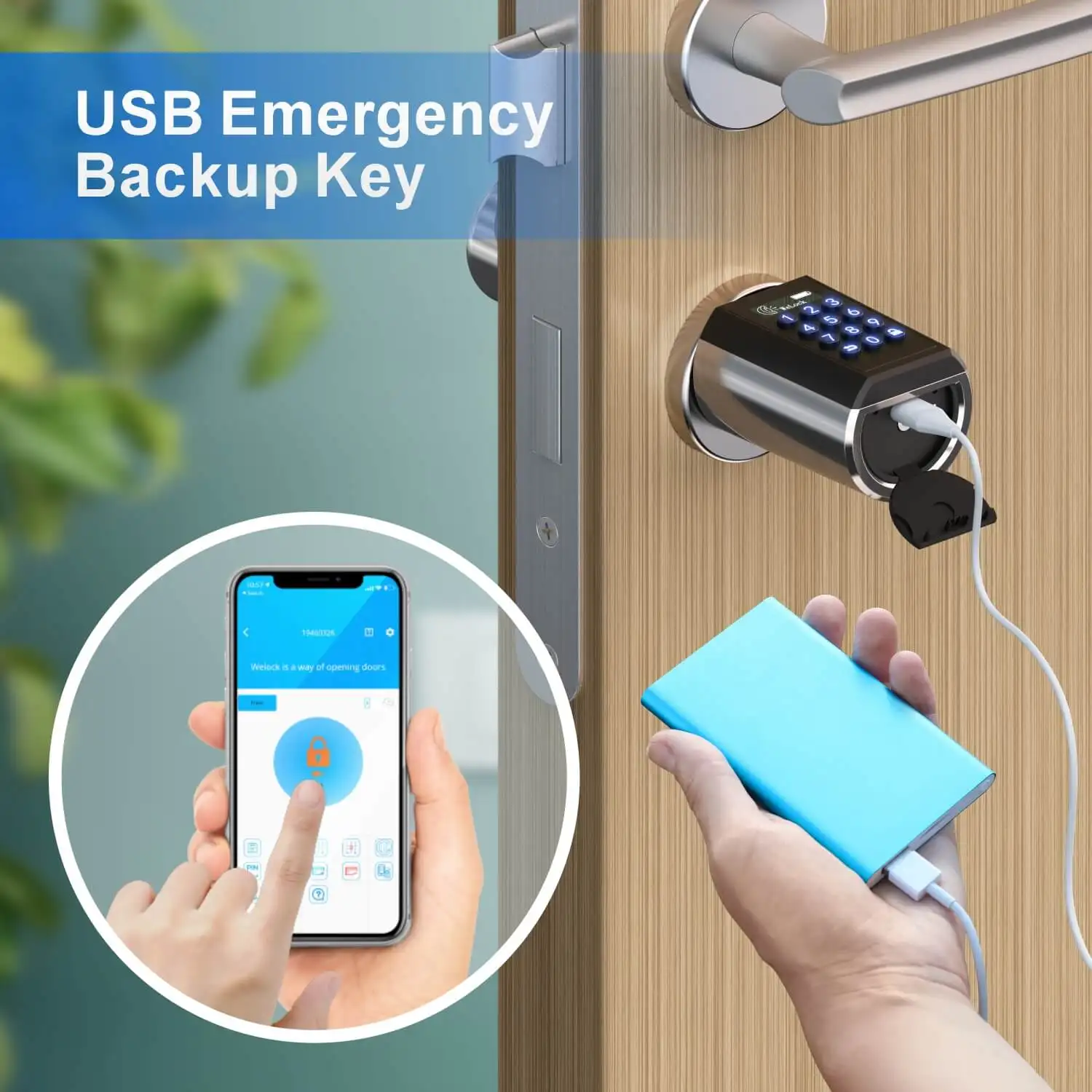 WELOCK Access Control Smart Security Code Keyboard Door Lock With Alexa Google Home Smart Hotel Lock System IP65