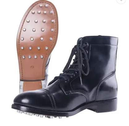 CHINA XINIXNG OEM Men Black Genuine Leather Anti Slip Rivet Outsole ...