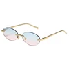 Gold frame-blue-pink