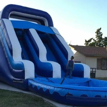 Popular Custom Commercial Water Slide Inflatable Building Blocks Slide Waterslide For Rent