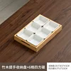Original color handle tray [29*20*4] 6-compartment square dish