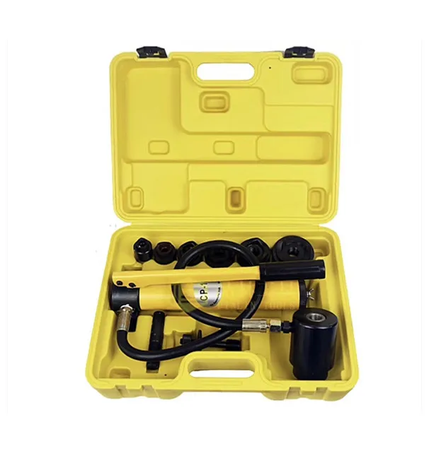 10 Ton Hydraulic Knockout Punch Kit Metal Sheet Driver Tools Punch